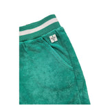Carre'Ment Beau Bermuda Tinta Unita In Spugna Verde Acqua Per Bambino