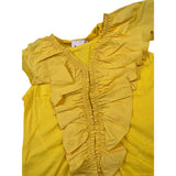 Mariuccia Top tinta unita Giromanica con Rouches Giallo per Bambina MMBSS22C475 GIALLO MARIUCCIA 
