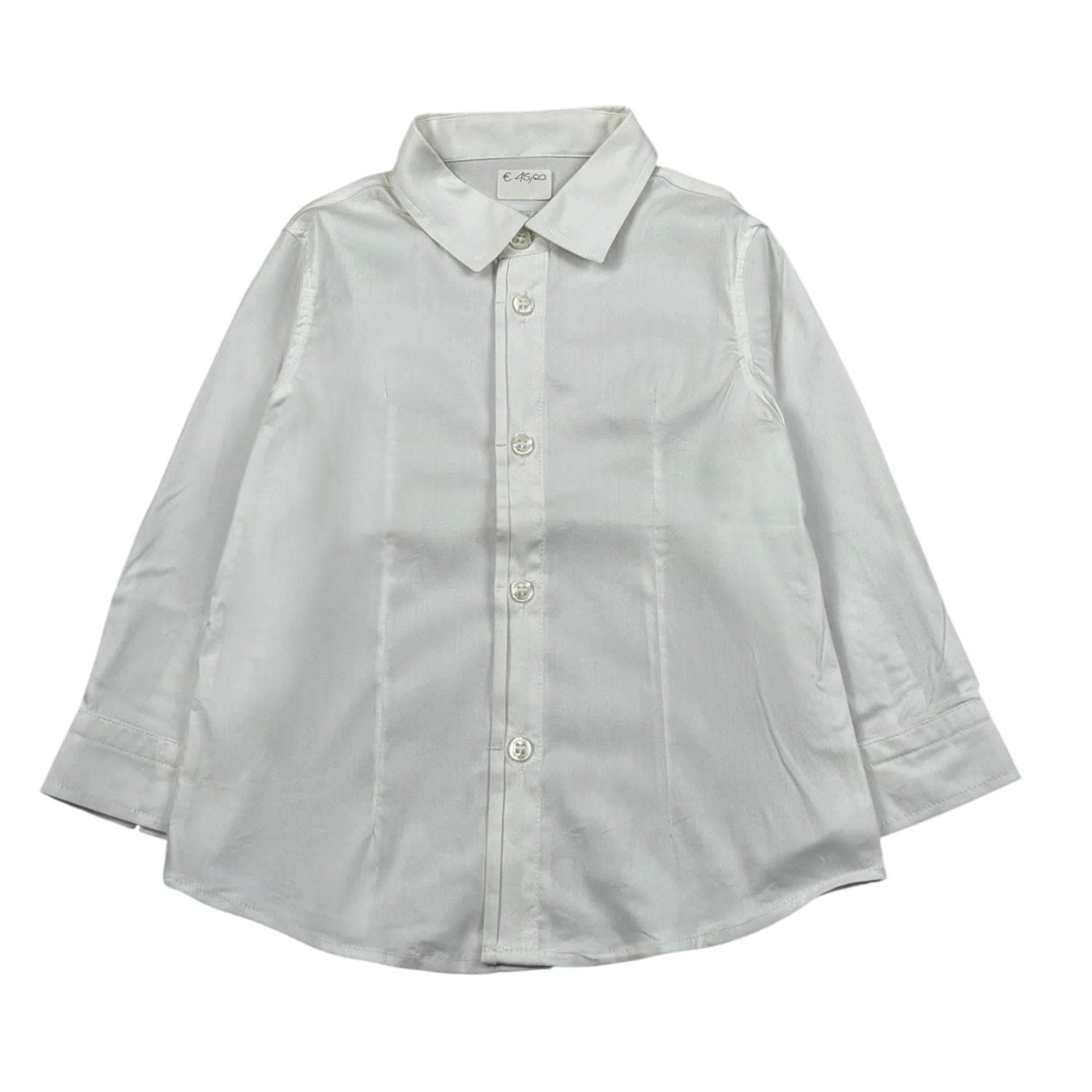 Baby A. Camicia Manica Lunga Tinta Unita per Neonato CMBB BIANCO BABY A. 