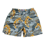 Saint Barth Costume Modello Boxer Tinta Unita con Stampa per Bambino TROPICAL VERDE SAINT BARTH 