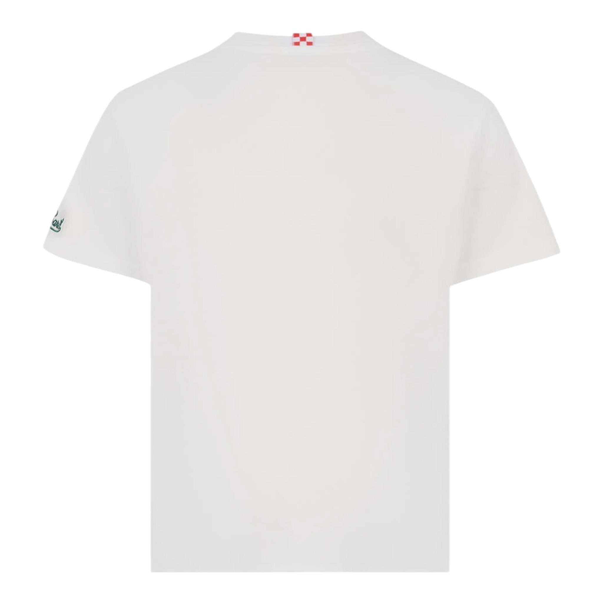 Saint Barth T-Shirt Girocollo Tinta Unita con Stampa per Neonato TSH00010467 BIANCO SAINT BARTH 