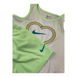 Nike Complet 2 Pezzi Canotta-Bermuda per Bambina 36M001 BIANCO/VERDE NIKE 