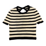 Replay T-Shirt Bicolore In Filo con Fantasia A Righe per Bambina SG5060 BLU/PANNA REPLAY 