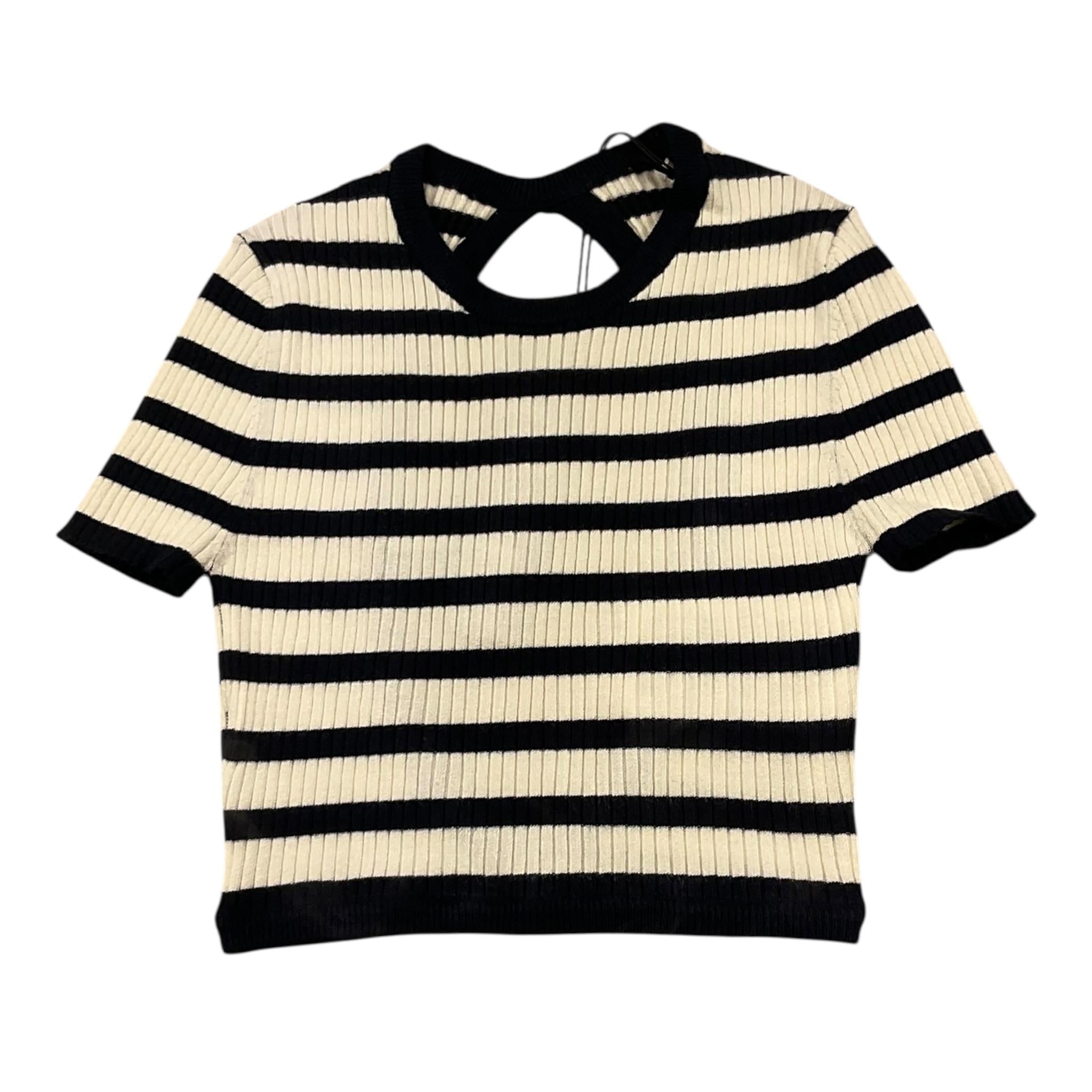 Replay T-Shirt Bicolore In Filo con Fantasia A Righe per Bambina SG5060 BLU/PANNA REPLAY 