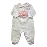 La Sartoria Dei Piccoli Tutina Tinta Unita Traforta per Neonata LTB3091 BIANCO LA SARTORIA DEI PICCOLI 