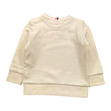 TOMMY HILFIGER felpa tinta unita girocollo con stampa Panna per Neonato KB0KB09048N PANNA TOMMY HILFIGER 