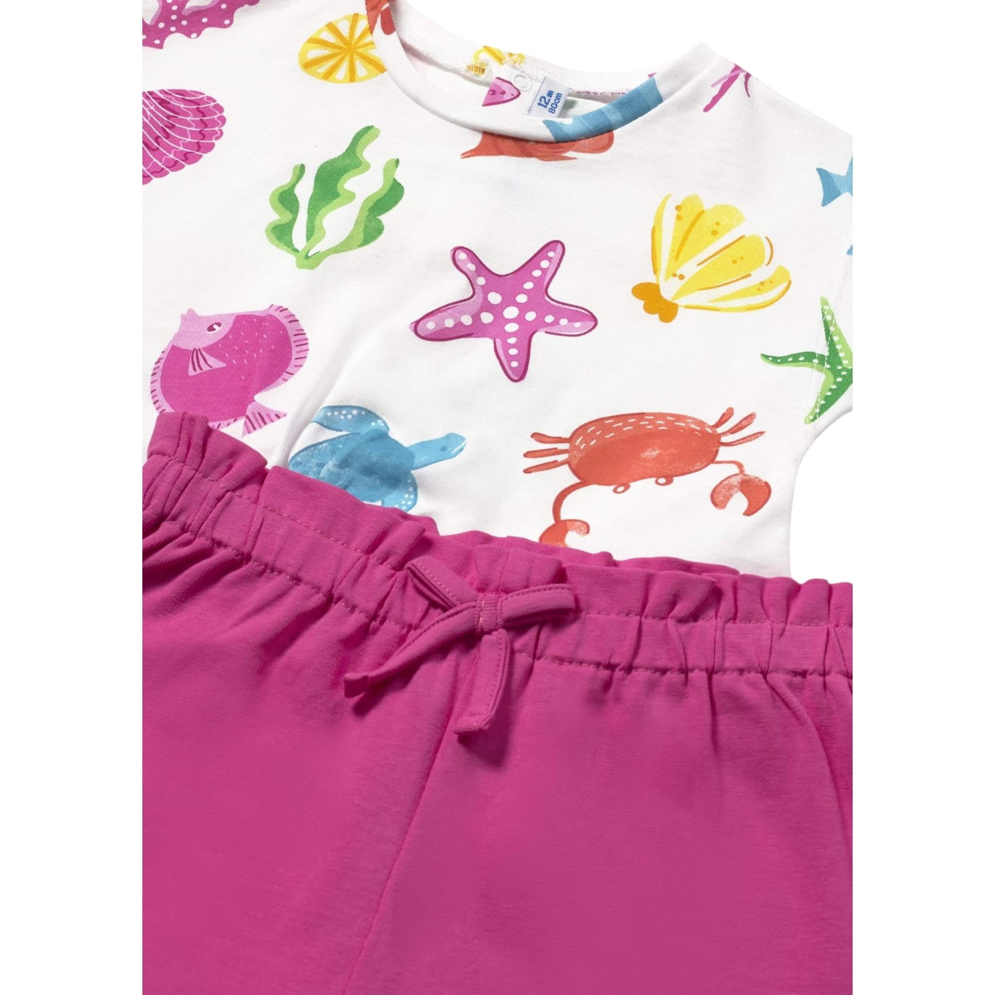 Mayoral Completo 3 Pezzi 2T-Shirt-Short Bianco per Neonata 1232XXXX BIANCO MAYORAL 