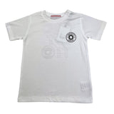 Cesare Paciotti T-Shirt Girocollo Tinta Unita Con Stampa Bianco Per Bambino