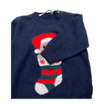 PER TE maglia girocollo tinta unita con ricami Blu per Neonato 44416 BLU PER TE 