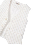 Mayoral Gilet Tinta Unita con Fantasia A Righe per Bambino 3369 BIANCO MAYORAL 