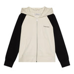 Calvin Klein Felpa con Zip E Cappuccio con Maniche In Contrasto per Bambino IB0IB02378 PANNA CALVIN KLEIN 