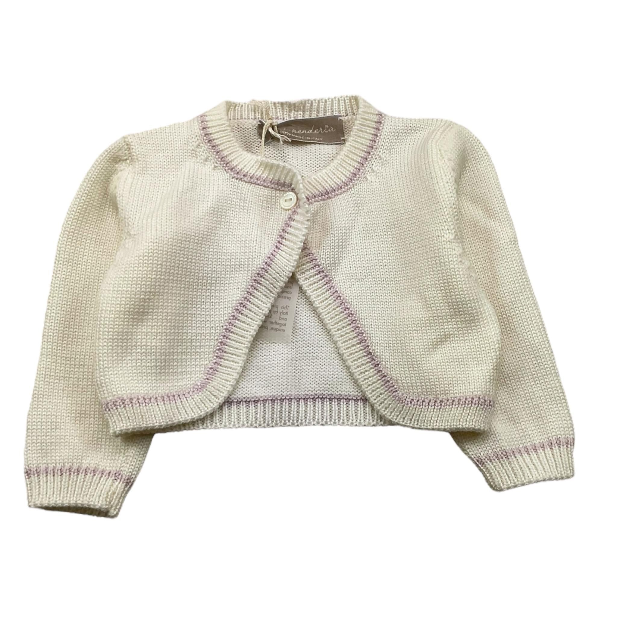 LA STUPENDERIA coprispalle tinta unita con profili in contrasto Panna per Neonata WBSC54 PANNA LA STUPENDERIA 