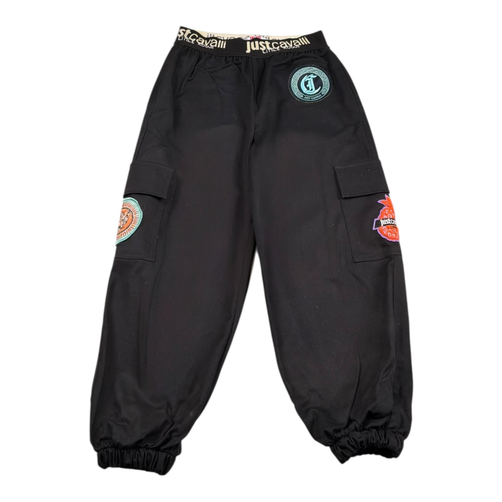Just Cavalli Pantalone Tinta Unita con Elastico In Vita per Bambino JGP26215PA NERO JUST CAVALLI 