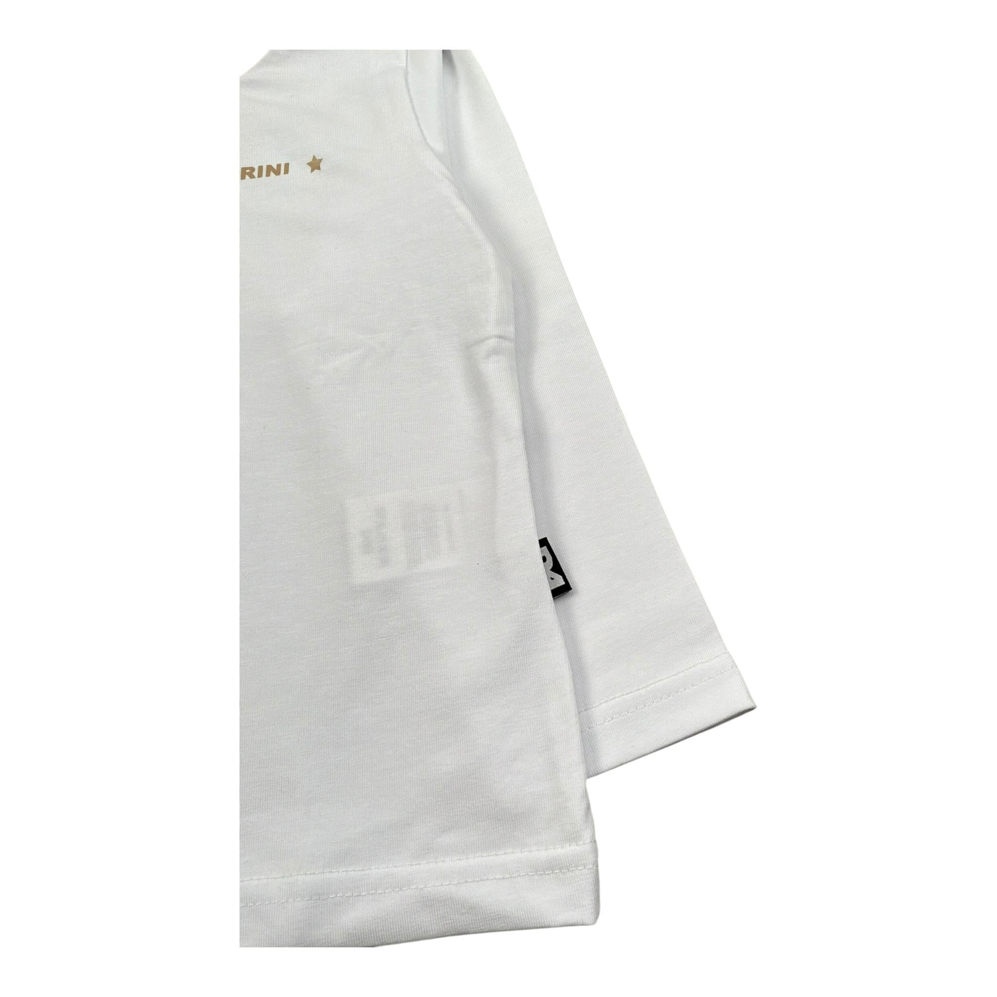 Daniele Alessandrini Shirt Girocollo Tinta Unita con Logo per Neonato 1291M00030 BIANCO DANIELE ALESSANDRINI 