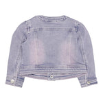 Monnalisa Giubbino Tinta Unita In Denim con Applicazioni Rose per Neonata 39E100 ROSA MONNALISA 