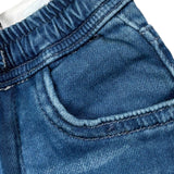 Cesare Paciotti Pantalone Effetto Denim Tinta Unita con Elastico In Vita per Bambino PTP5101BX BLU CESARE PACIOTTI 
