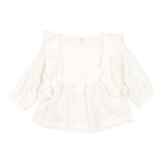 CHLOE' camicia manica lunga tinta unita con ricami Bianco per Neonata C05446 BIANCO CHLOE' 