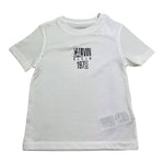Calvin Klein T-Shirt Girocollo Tinta Unita con Stampa per Bambino IB0IB02456 BIANCO CALVIN KLEIN 