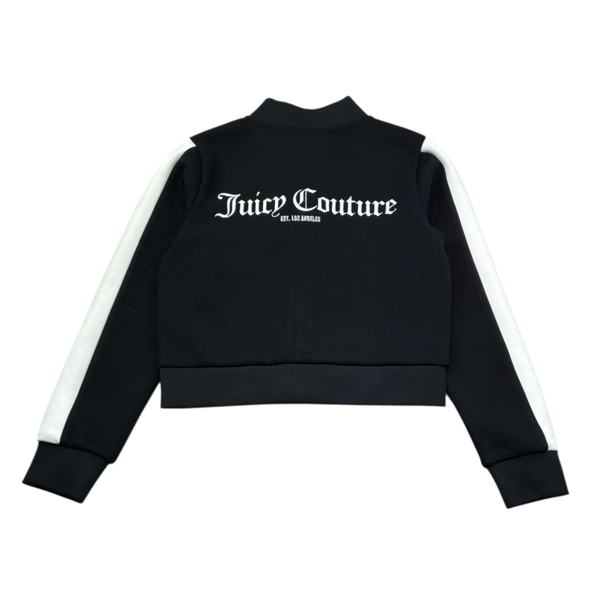 Juicy Couture Felpa con Zip Girocollo Tinta Unita per Bambina JBX6714 NERO JUICY COUTURE 