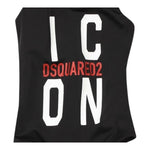 Dsquared2 Costume Intero Tinta Unita con Stampa per Bambina DQ0276 NERO DSQUARED2 