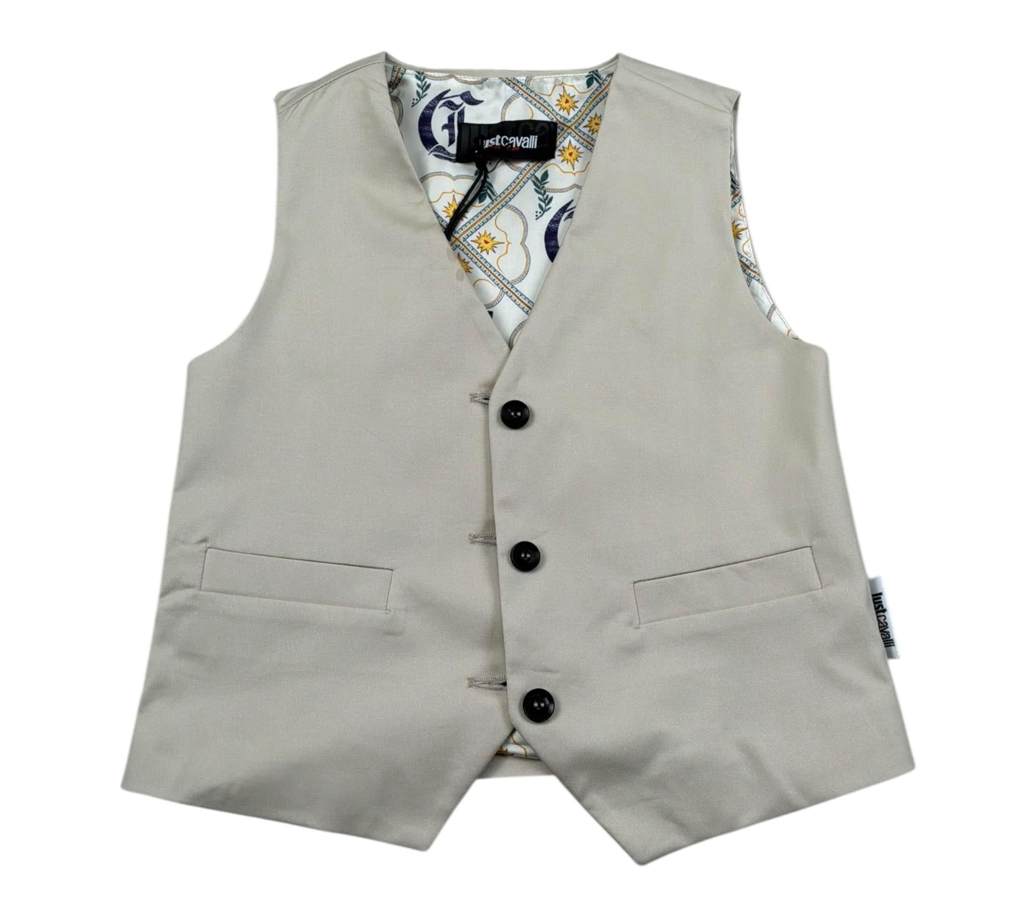 Just Cavalli Gilet Tinta Unita per Bambino JBP2613GT BEIGE JUST CAVALLI 