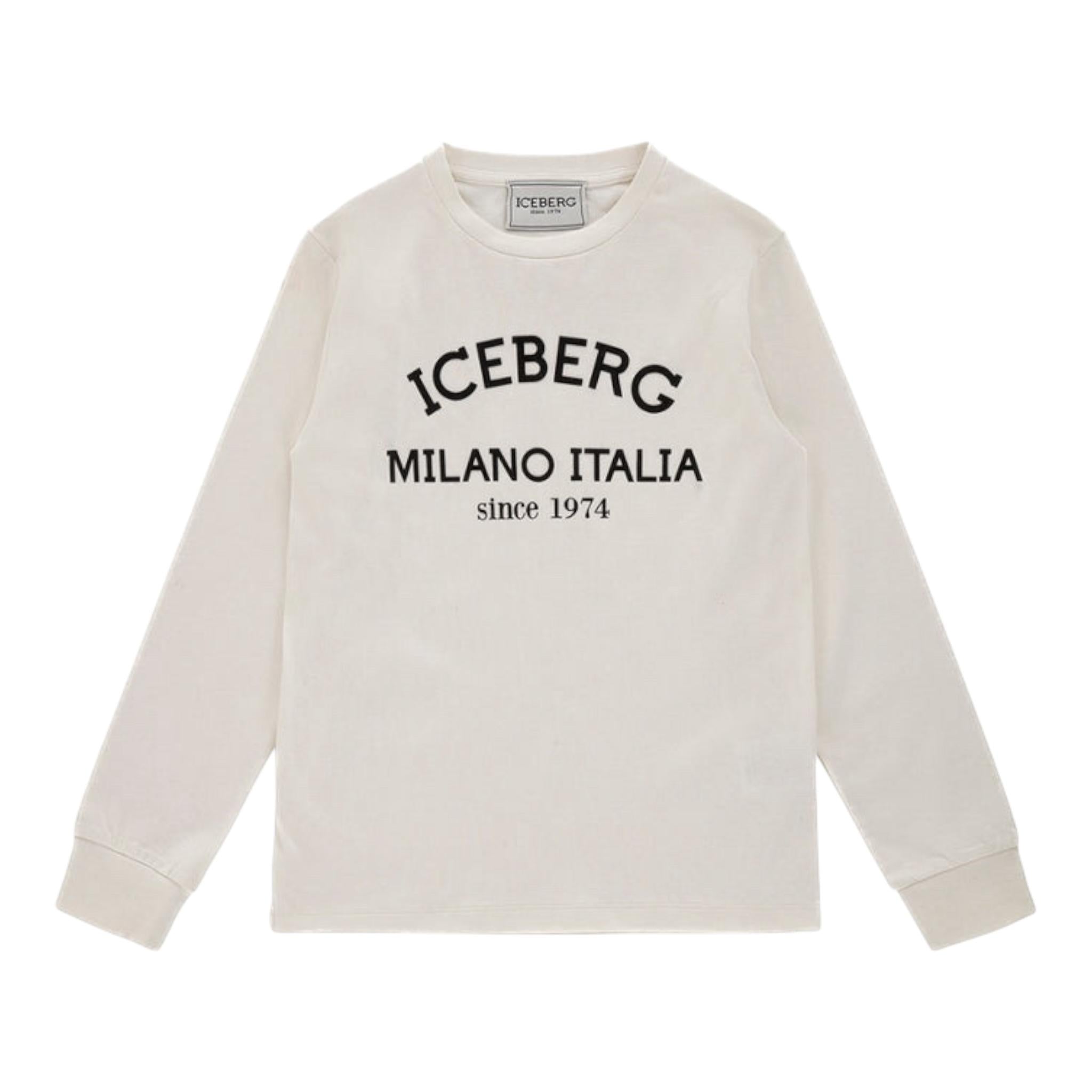 ICEBERG shirt tinta unita con stampa in contrasto Bianco per Bambino TSICE5329JOXX BIANCO ICEBERG 