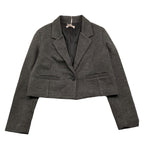 PLEASE giacca modello crop tinta unita Grigio per Bambina JB01172G66 GRIGIO PLEASE 