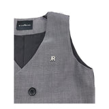 John Richmond Gilet Tinta Unita Doppiopetto per Bambino RBP25224GT GRIGIO JOHN RICHMOND 