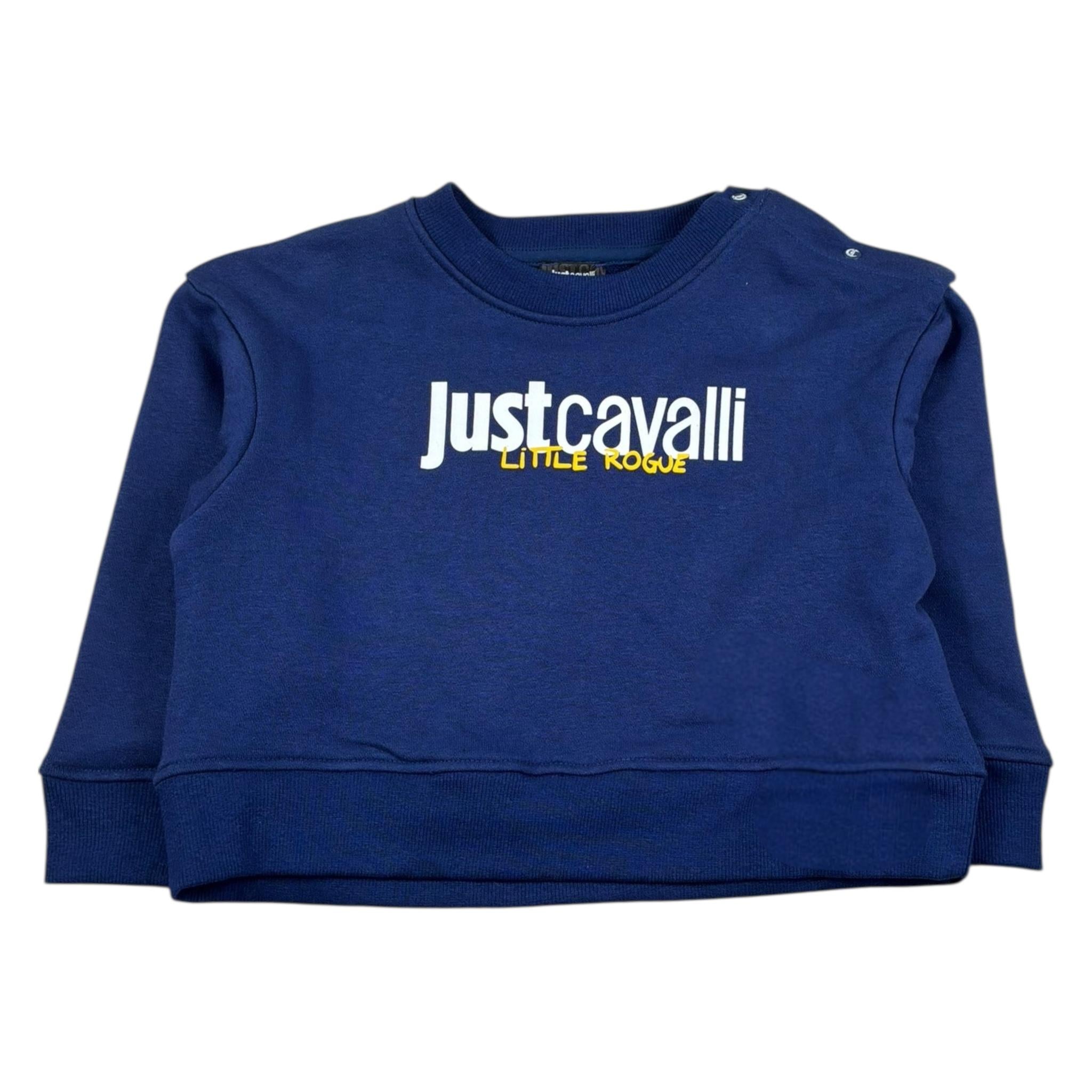 Just Cavalli Completo 2 Pezzi Felpa-Pantalone Tinta Unita per Neonato JIP26048CF BLU JUST CAVALLI 