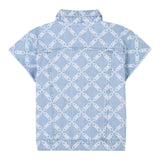 Michael Kors Abito In Denim Tinta Unita con Stampe per Bambina R30290 AZZURRO MICHAEL KORS 