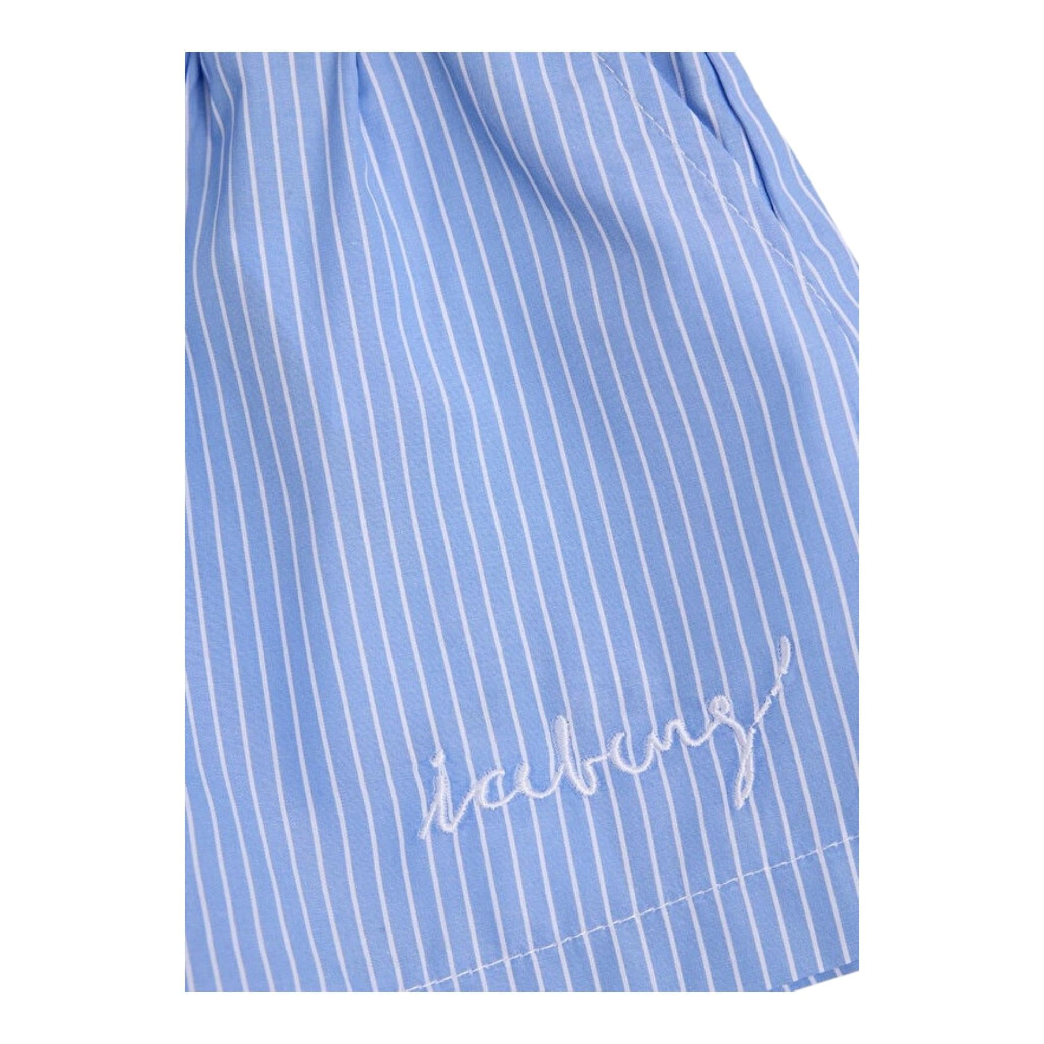 Iceberg Short Tinta Unita con Fantasia A Righe per Neonata SHICE5161BN AZZURRO ICEBERG 