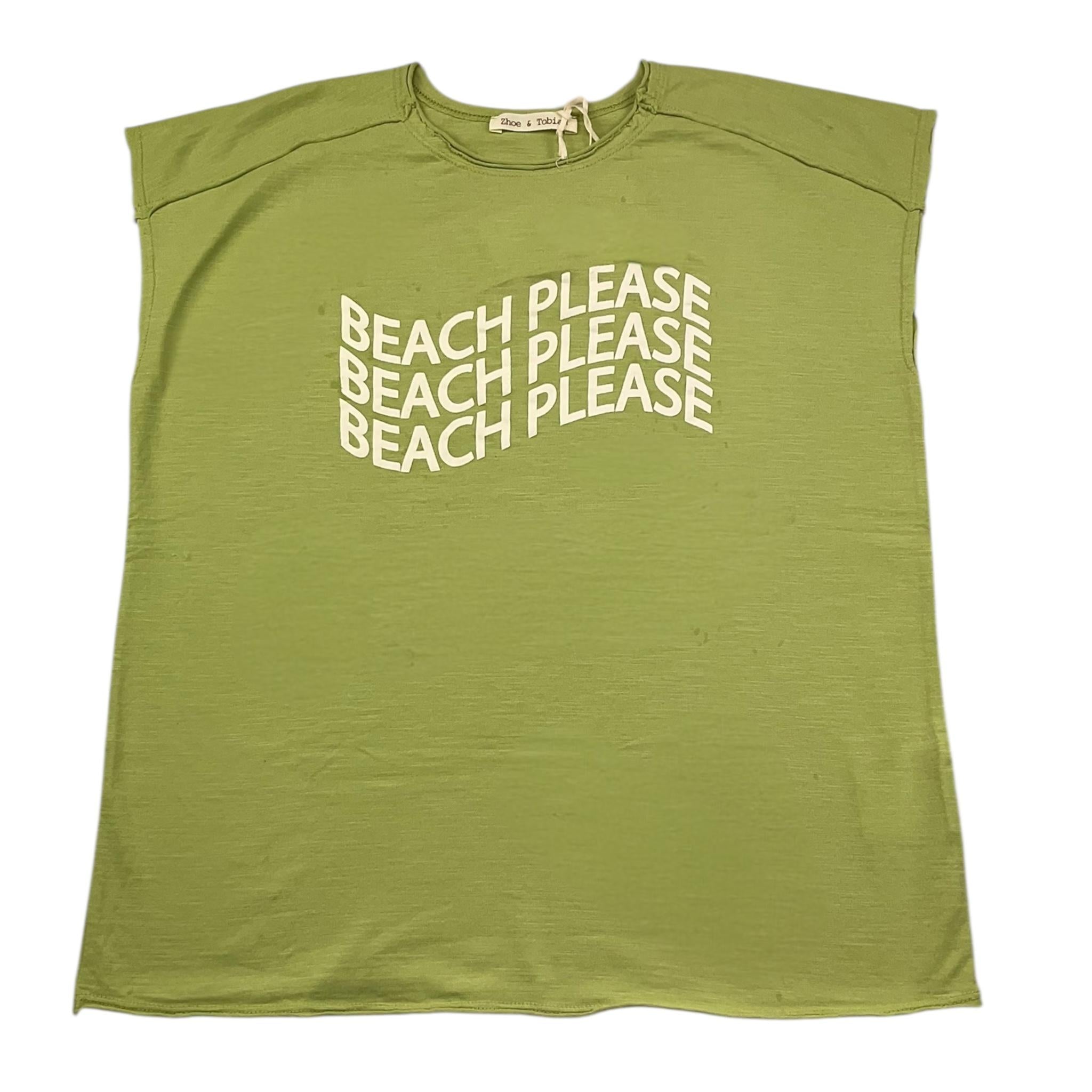 Zhoe & Tobiah Canotta Tinta Unita con Stampe In Contrasto per Bambino BSE17M VERDE ZHOE & TOBIAH 