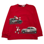 EMC shirt girocollo tinta unita con stampa in contrasto Rosso per Bambino BX2305 ROSSO EMC 