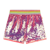 Billieblush Short Tinta Unita Con Pailettes Fuxia Per Bambina