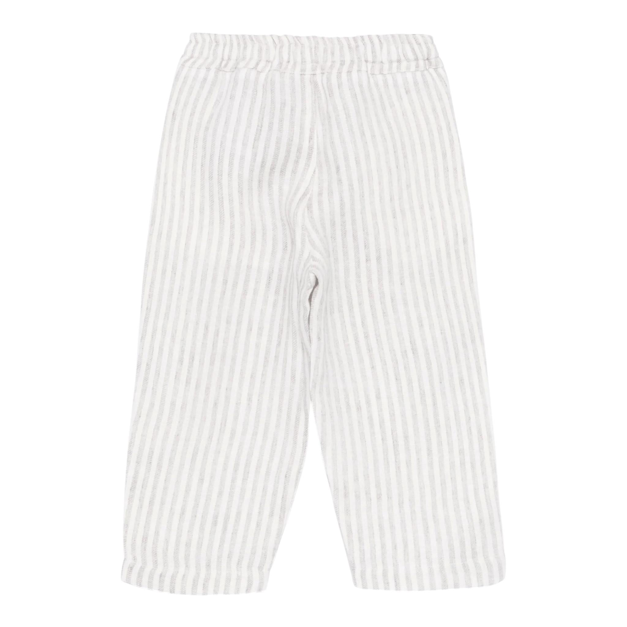 Il Gufo Pantalone Fantasia A Righe con Elastico In Vita per Neonato P25PL404L1018 BEIGE IL GUFO 