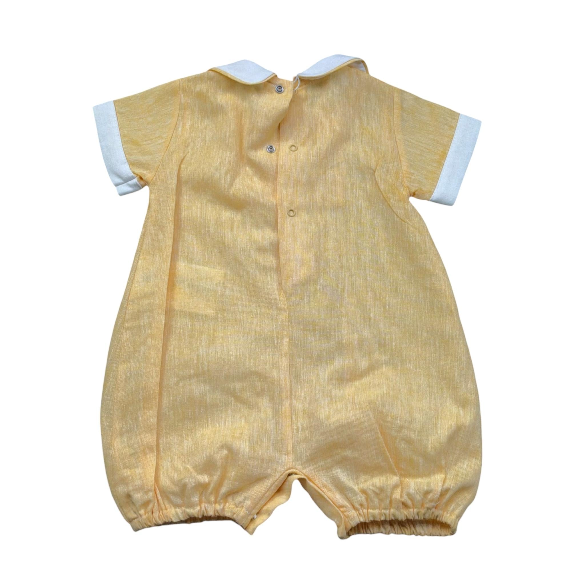 Le Bebe' Pagliaccetto Mezza Manica Bicolore per Neonato LBB5409 BIANCO/GIALLO LE BEBE' 