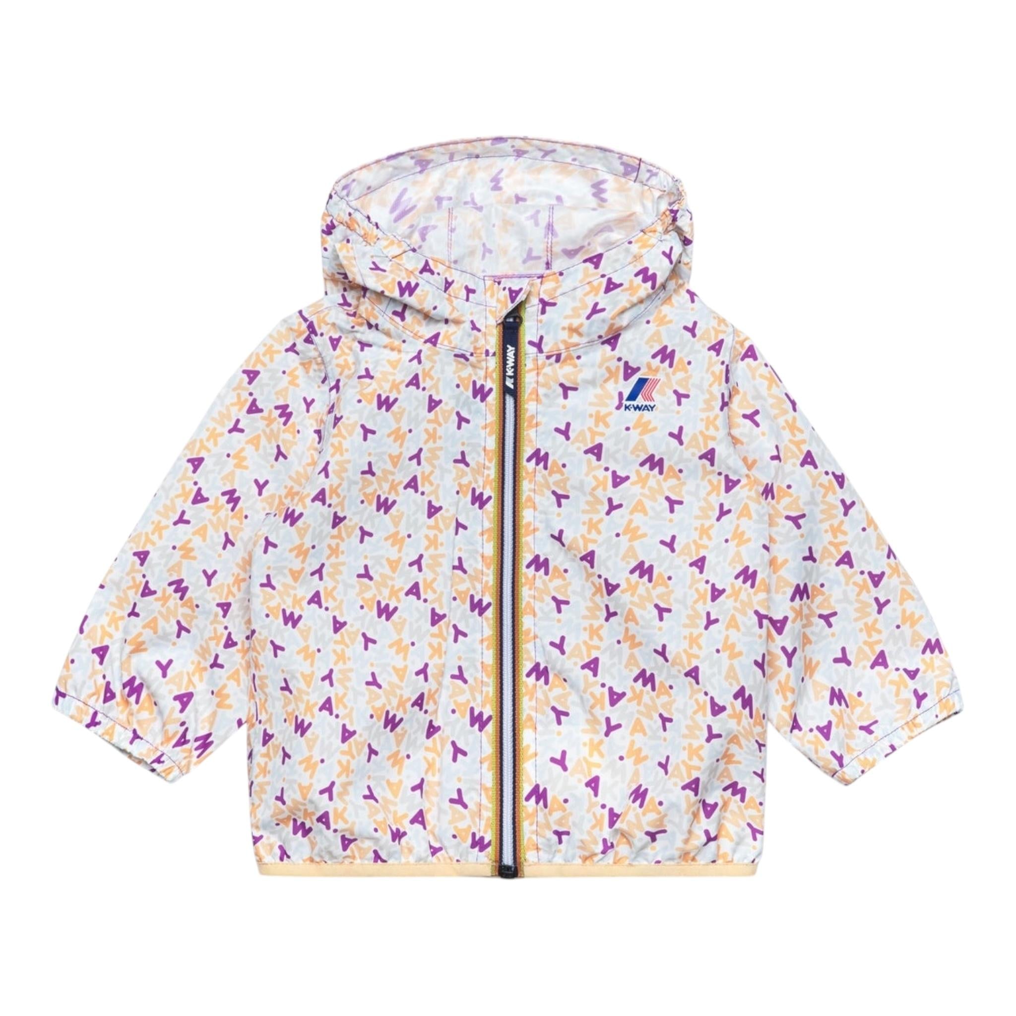 K-Way Giubbino Tinta Unita con Zip E Cappuccio per Neonata K2137YW BIANCO K-WAY 