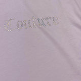 Juicy Couture T-Shirt Girocollo Tinta Unita con Brillantini per Bambina JBX6550 LILLA JUICY COUTURE 