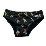 Saint Barth Costume Modello Slip Bicolore con Stampa Bart per Bambino BARTPIRATE NERO SAINT BARTH 