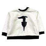 TRUSSARDI felpa chiusa girocollo tinta unita con profili in contrasto Bianco per Neonato TIA25214FE BIANCO TRUSSARDI 