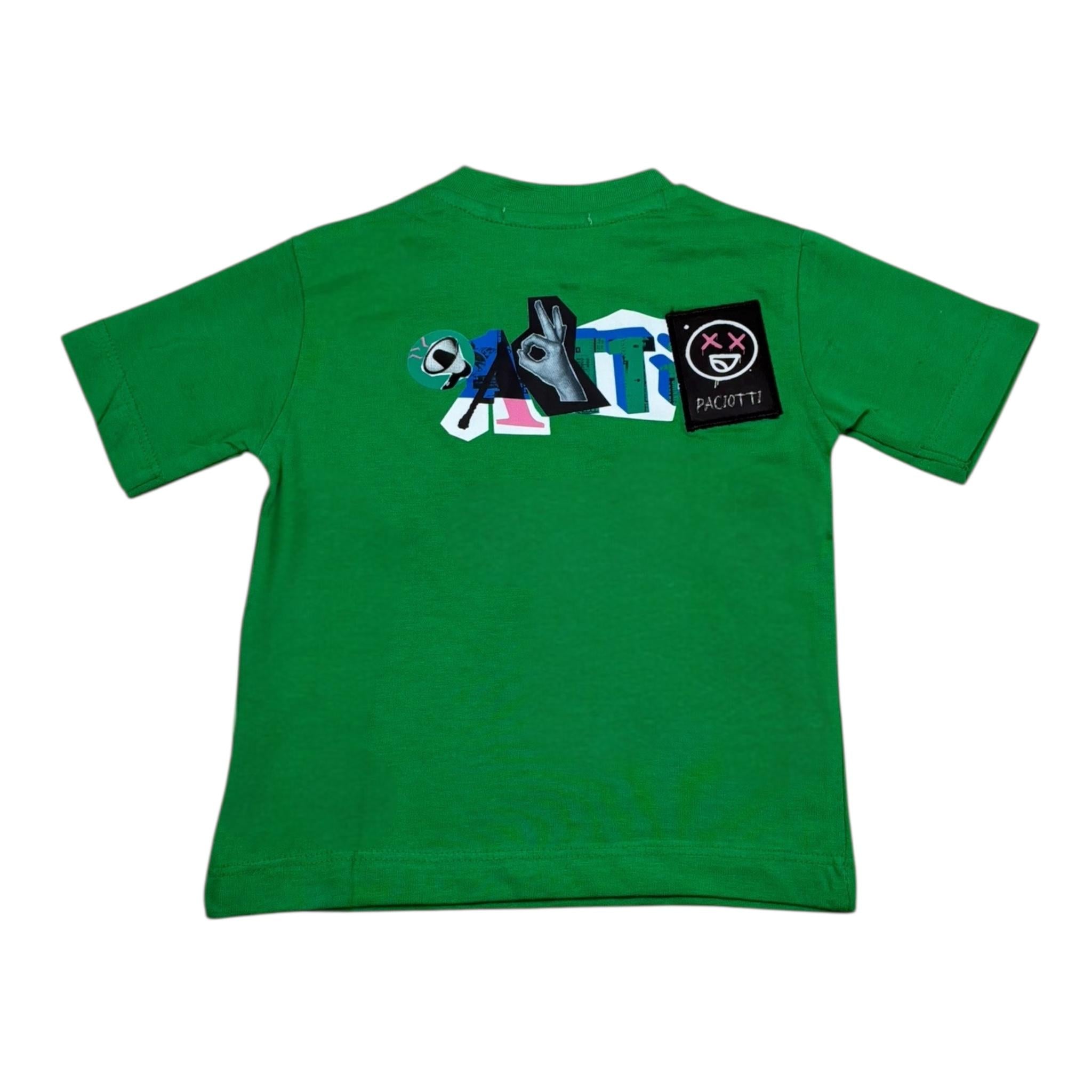 Cesare Paciotti T-Shirt Girocollo Tinta Unita con Stampa per Neonato TSP5105BXXXN VERDE CESARE PACIOTTI 