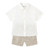 Mayoral Completo 2 Pezzi Camicia-Bermuda per Bambino 1251J BIANCO MAYORAL 