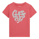 Guess T-Shirt Tinta Unita con Stampa per Neonata A5RI00K6YW4X ROSA GUESS 
