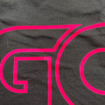 GCDS maxi shirt tinta unita girocollo con stampa Nero per Neonata 028775 NERO GCDS 