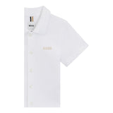 Boss Polo Mezza Manica Tinta Unita con Logo per Bambino J52017 BIANCO BOSS 