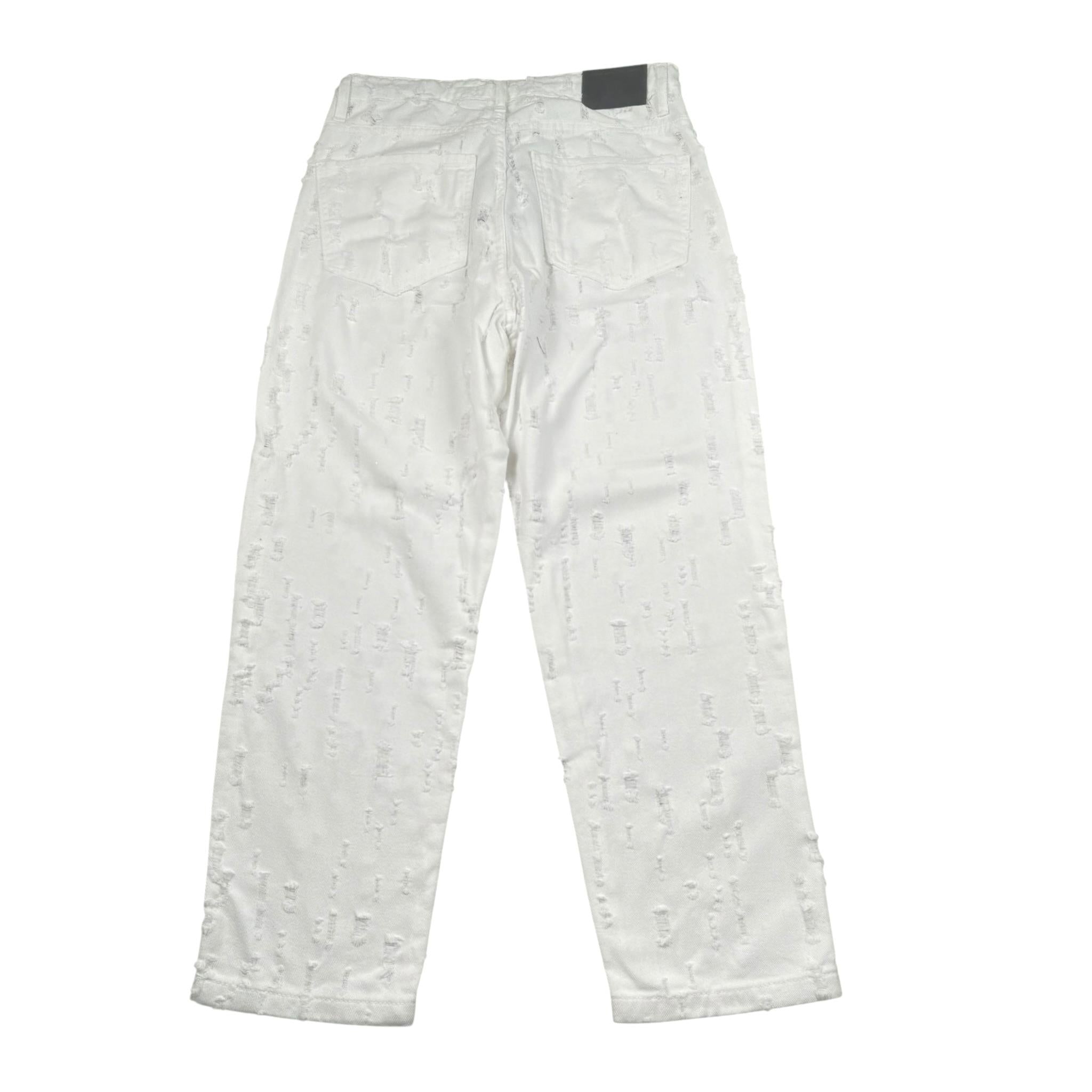 Never Too Pantalone tinta unita con Strappi Bianco per Bambino NT2306R BIANCO NEVER TOO 
