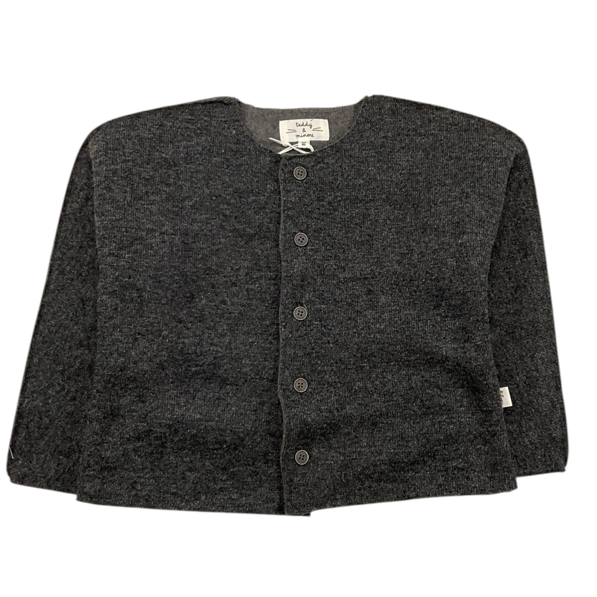 TEDDY E MINOU cardigan tinta unita con bottoni Grigio per Bambino I23GD001M0133J GRIGIO TEDDY E MINOU 