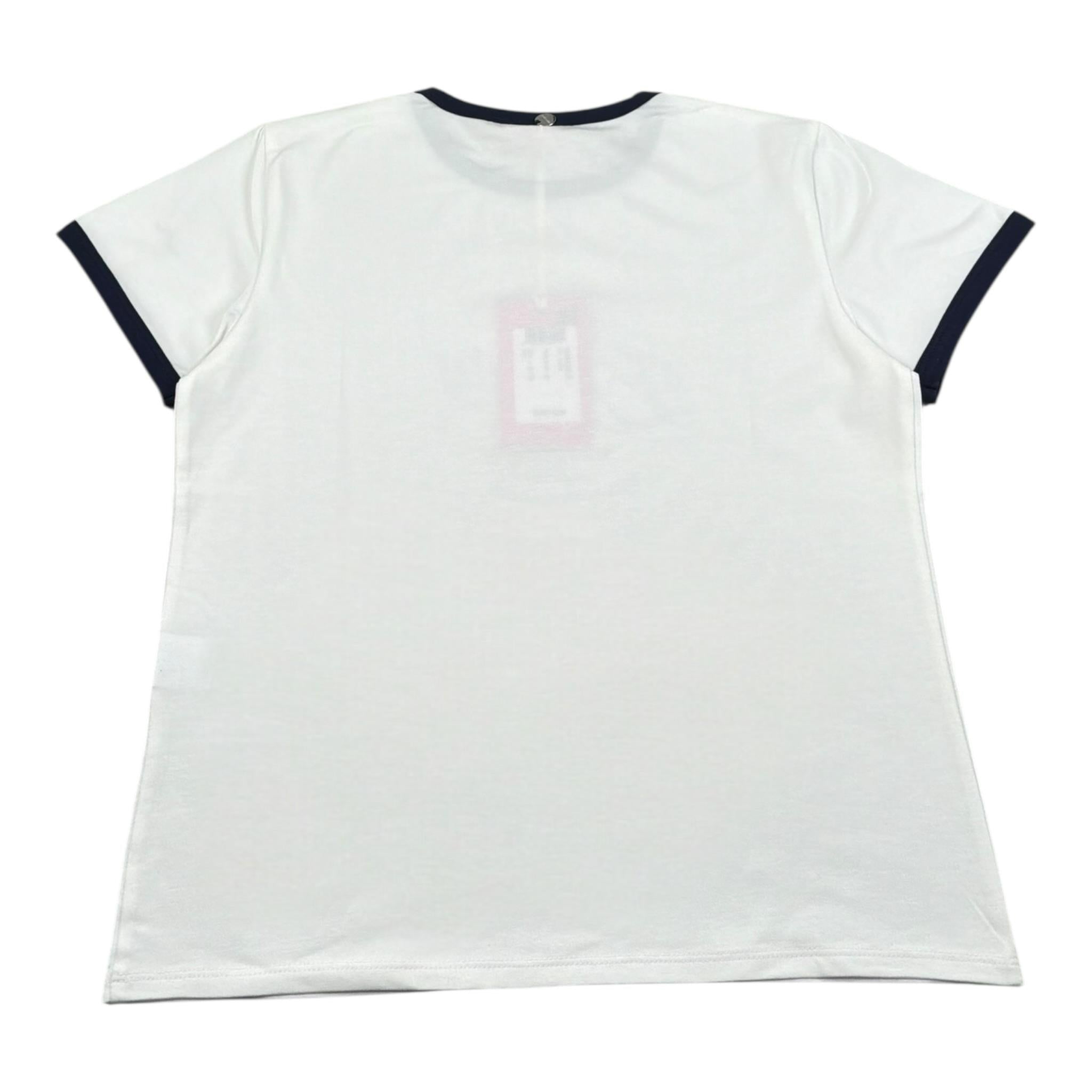 Imperial Kids T-Shirt Girocollo Tinta Unita con Stampa per Bambina MBB8032G75 BIANCO IMPERIAL KIDS 