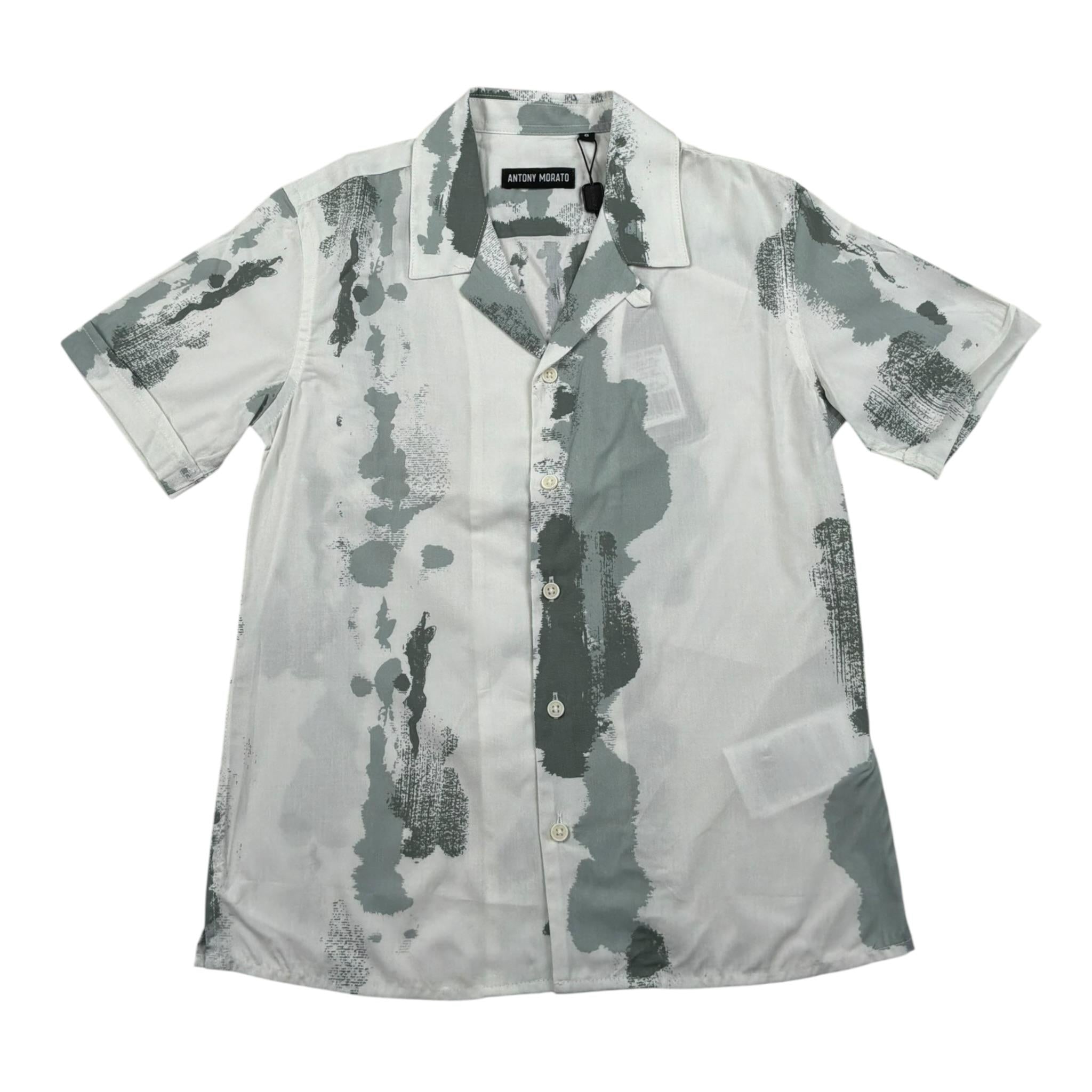 Antony Morato Camicia Mezza Manica Tinta Unita con Stampe per Bambino MKSS0007 PANNA ANTONY MORATO 