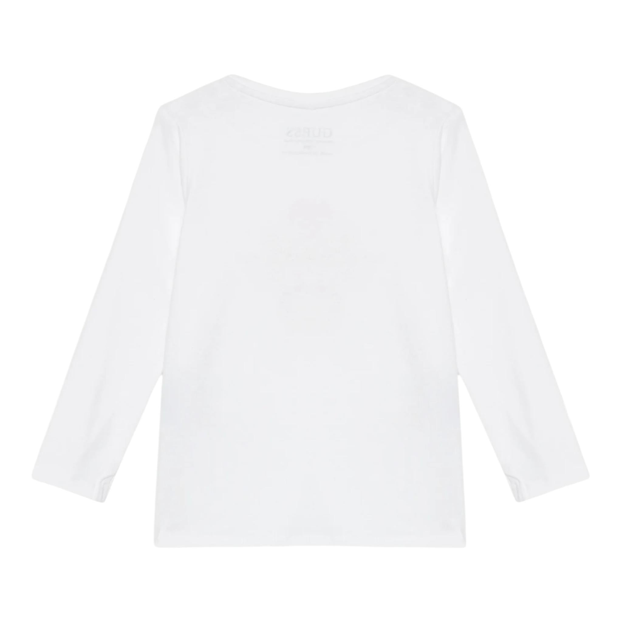 GUESS shirt girocollo tinta unita ocn logo Bianco per Bambina K4YI02K6YW4J BIANCO GUESS 